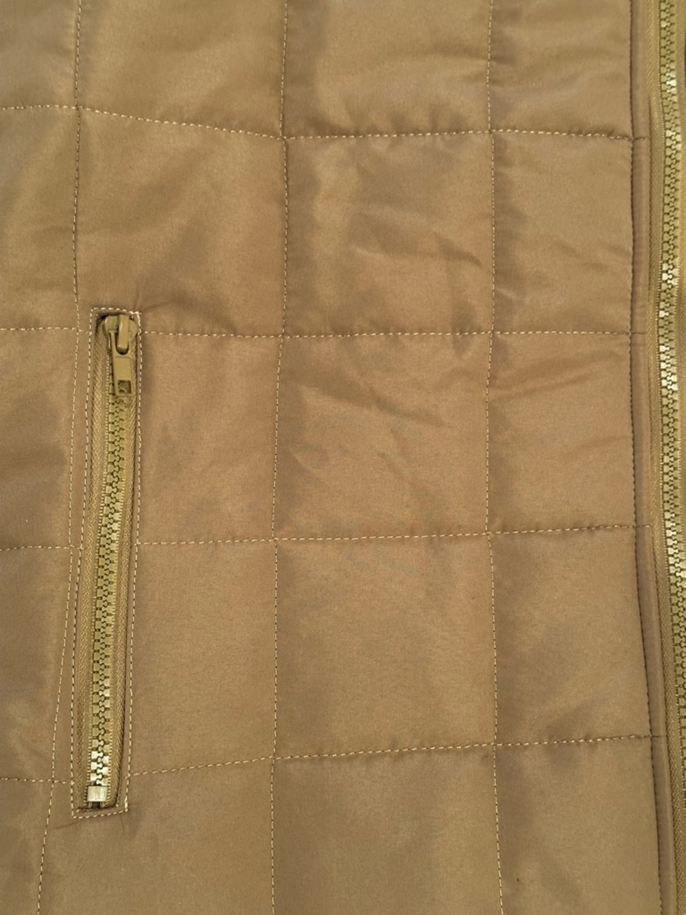 Nomad Craft + Flow Puffer Vest Sz S Tan Cream Colorblock Quilted Zip Lightweight - Picture 9 of 16